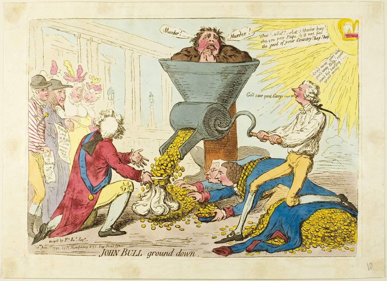 John Bull Ground Down by James Gillray