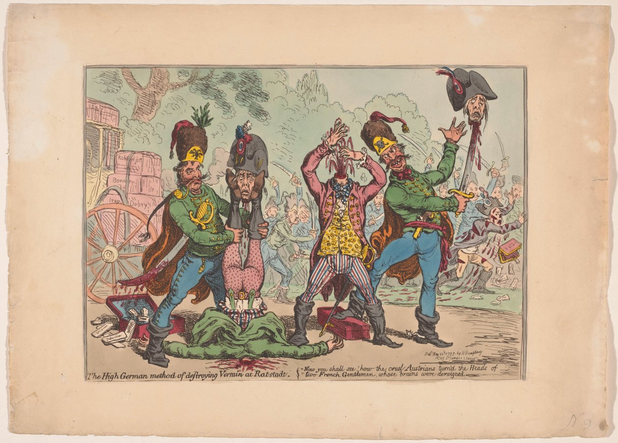 Austrian Treatment of the French Envoys, 1799 by James Gillray