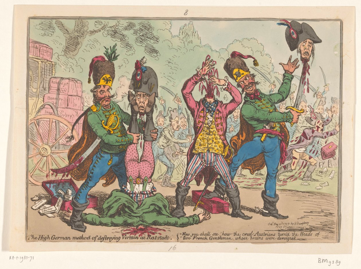 Austrian Treatment of the French Envoys, 1799 by James Gillray