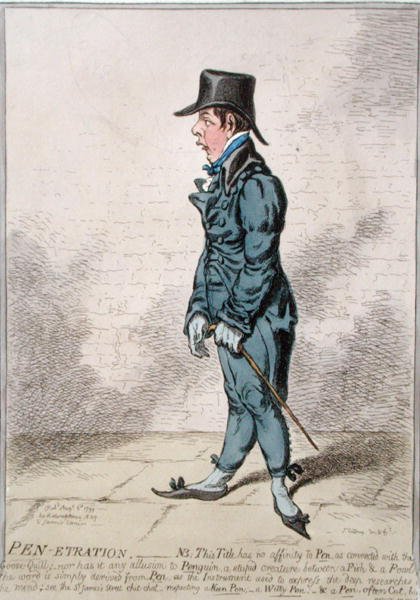 Pen-Etration, published by Hannah Humphrey in 1799 by James Gillray
