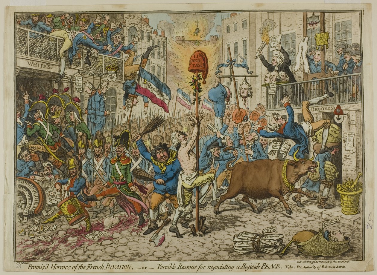 Promised Horrors of the French Invasion by James Gillray