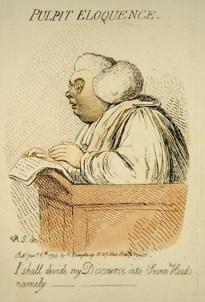 Pulpit Eloquence (detail) by James Gillray