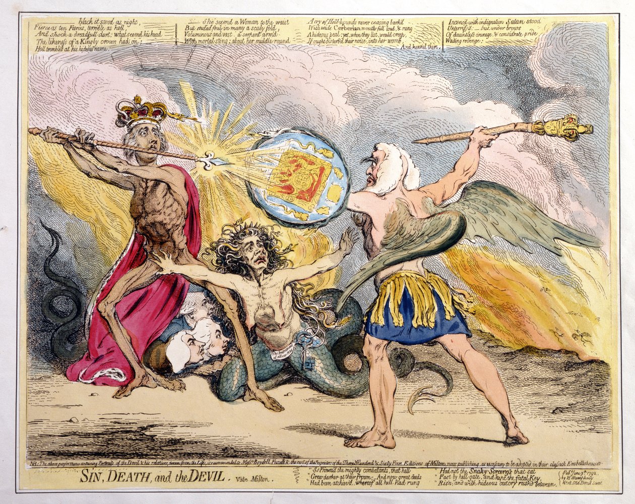 Sin, Death, and the Devil by James Gillray