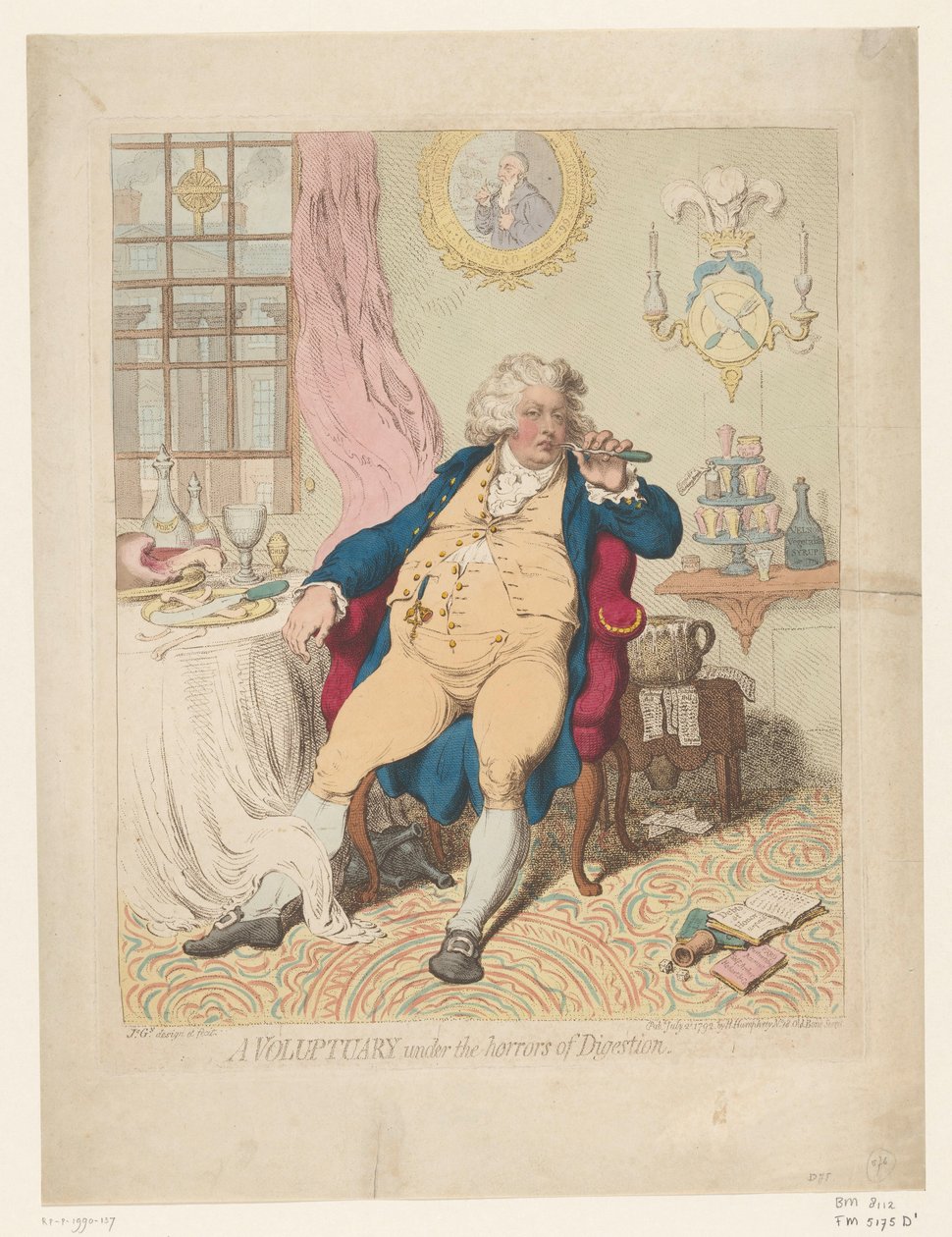 Caricature of George IV, 1792 by James Gillray