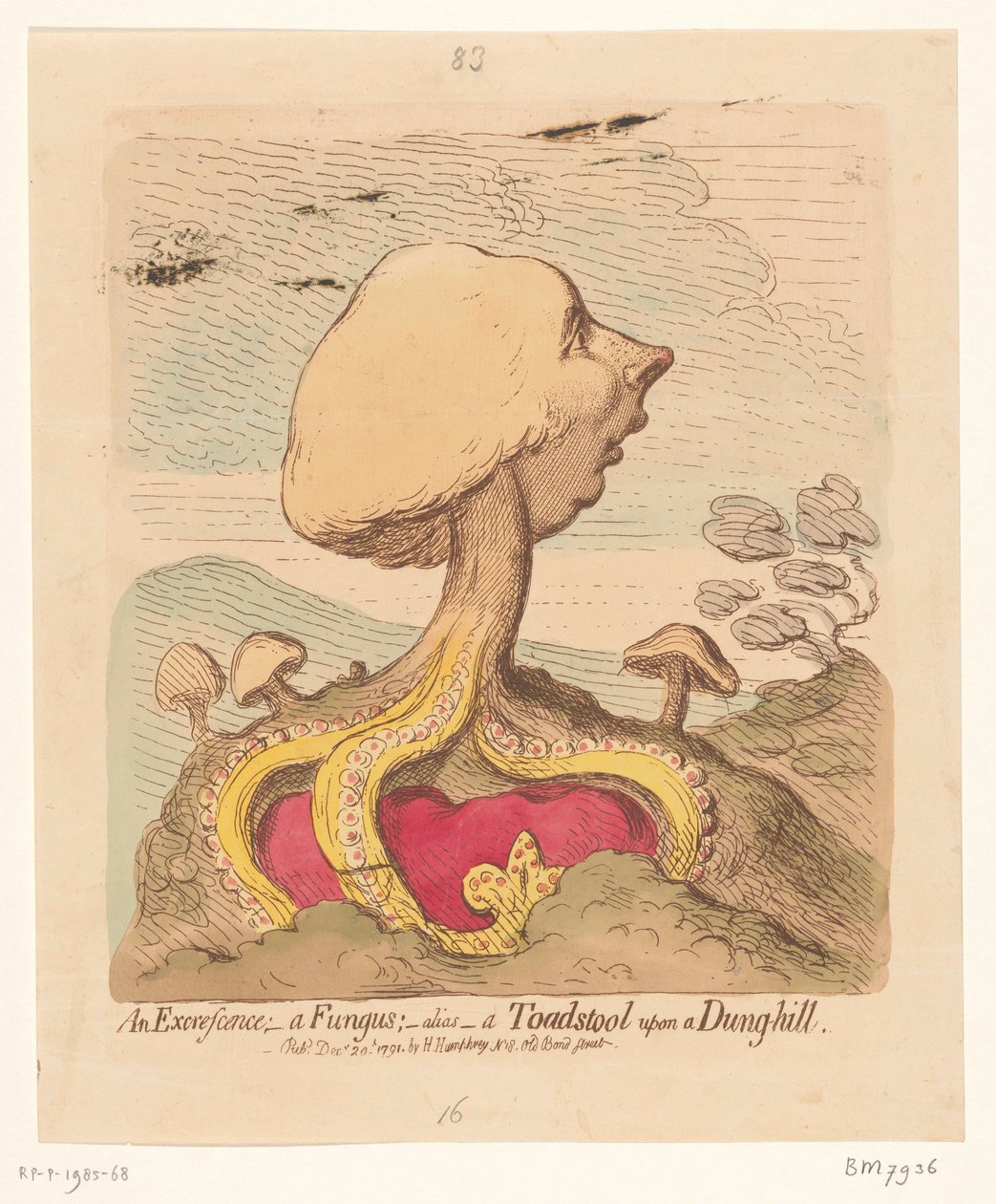 Caricature of William Pitt the Younger, 1791 by James Gillray