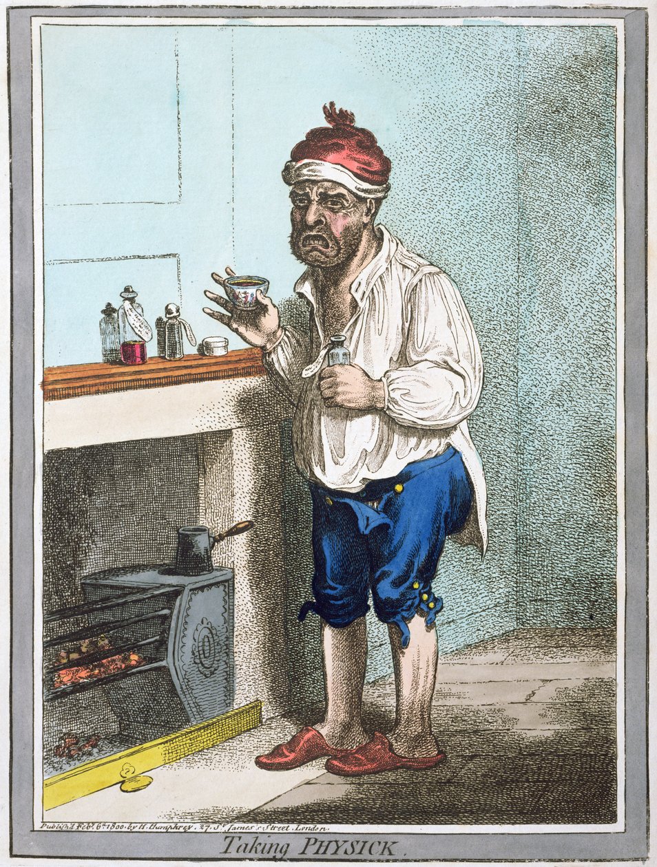 Taking Physick, published by Hannah Humphrey in 1800 by James Gillray