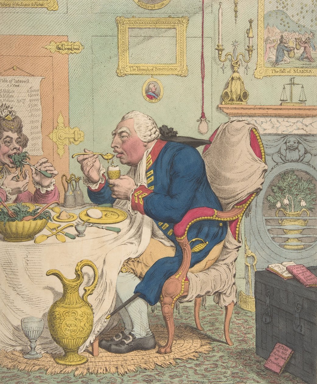 Temperance Enjoying a Frugal Meal by James Gillray
