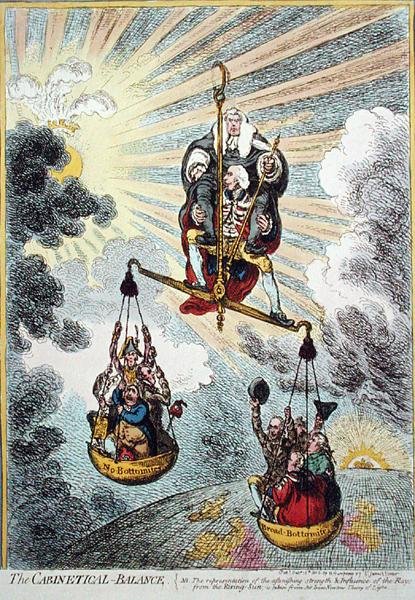 The Cabinetical Balance by James Gillray