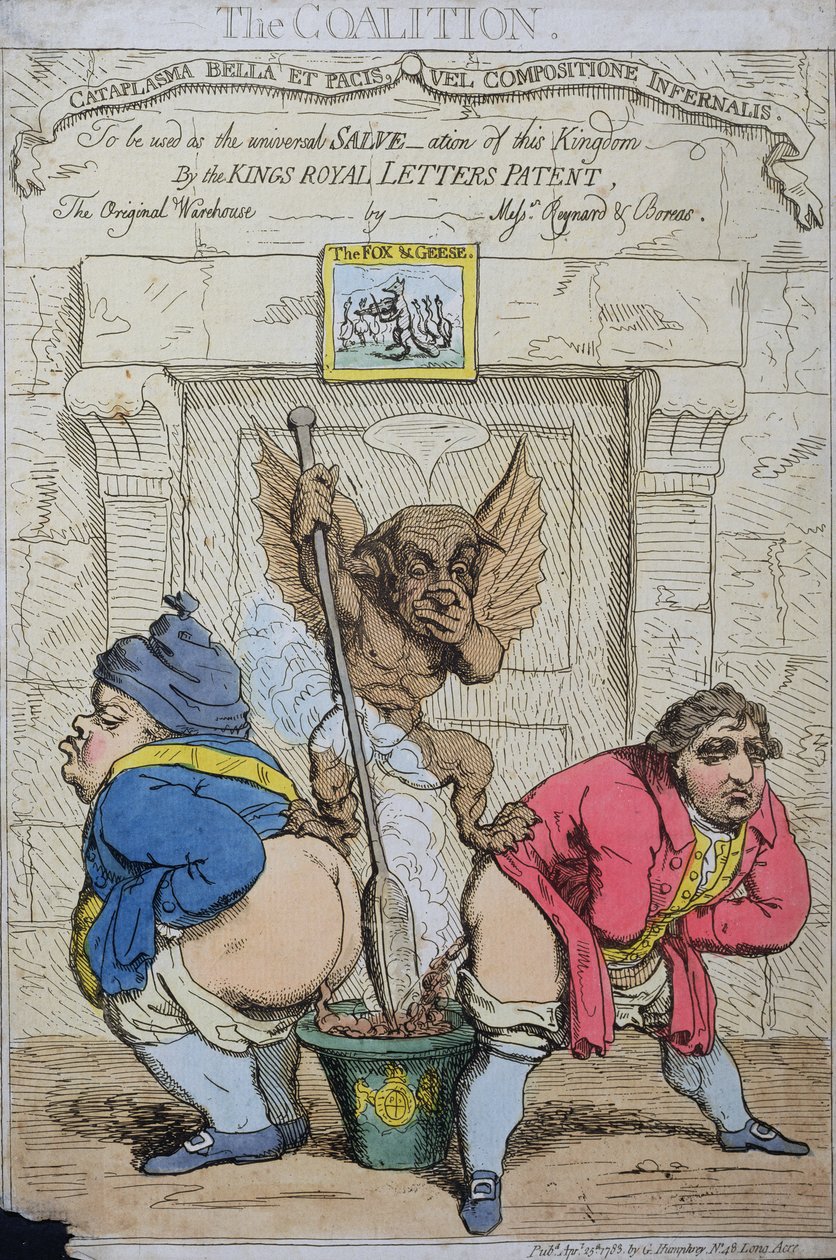 The Coalition, published by G. Humphrey in 1783 by James Gillray
