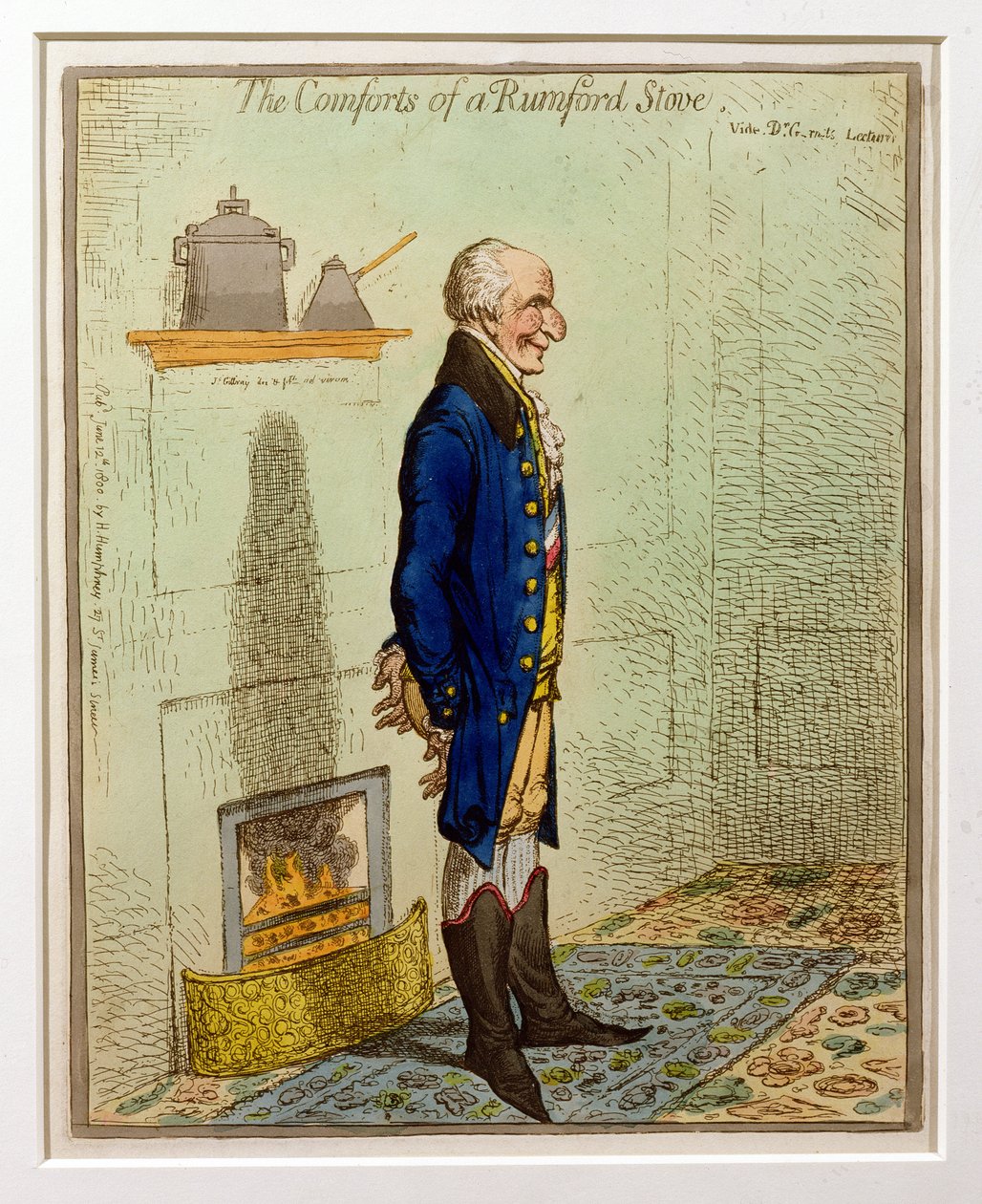 The Comforts of a Rumford Stove by James Gillray
