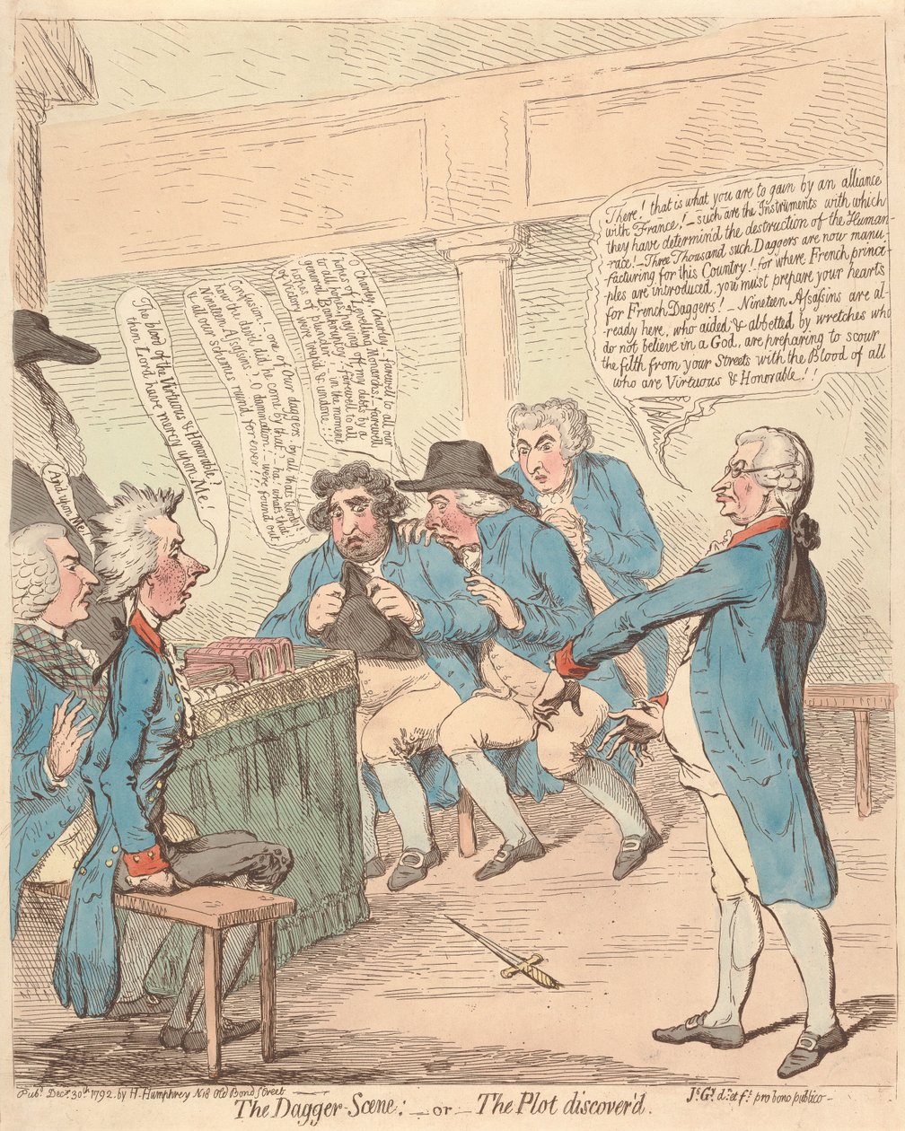 The Dagger Scene: or The Plot Discovered by James Gillray