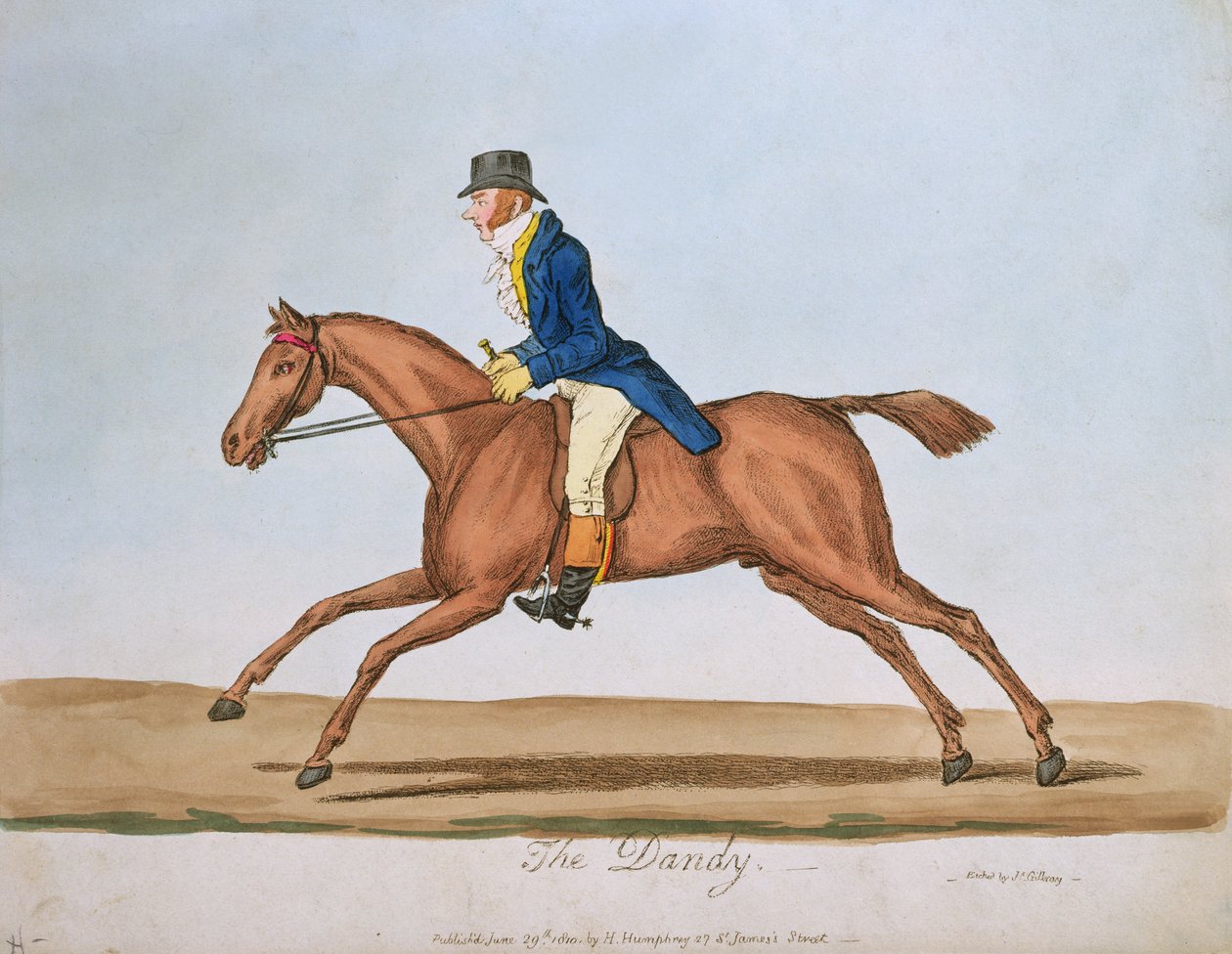 The Dandy, published by Hannah Humphrey by James Gillray