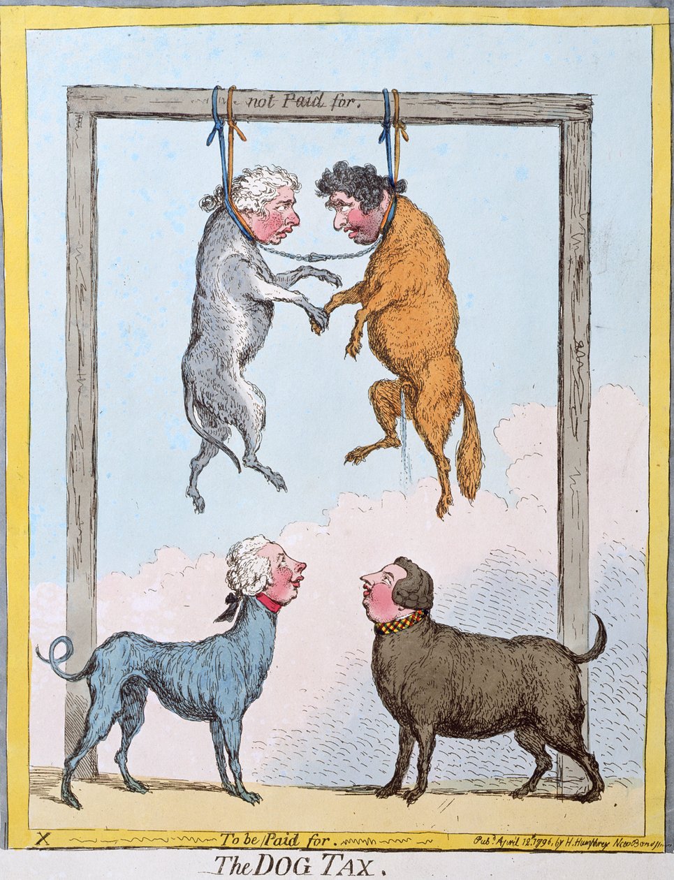 The Dog Tax, published by Hannah Humphrey by James Gillray