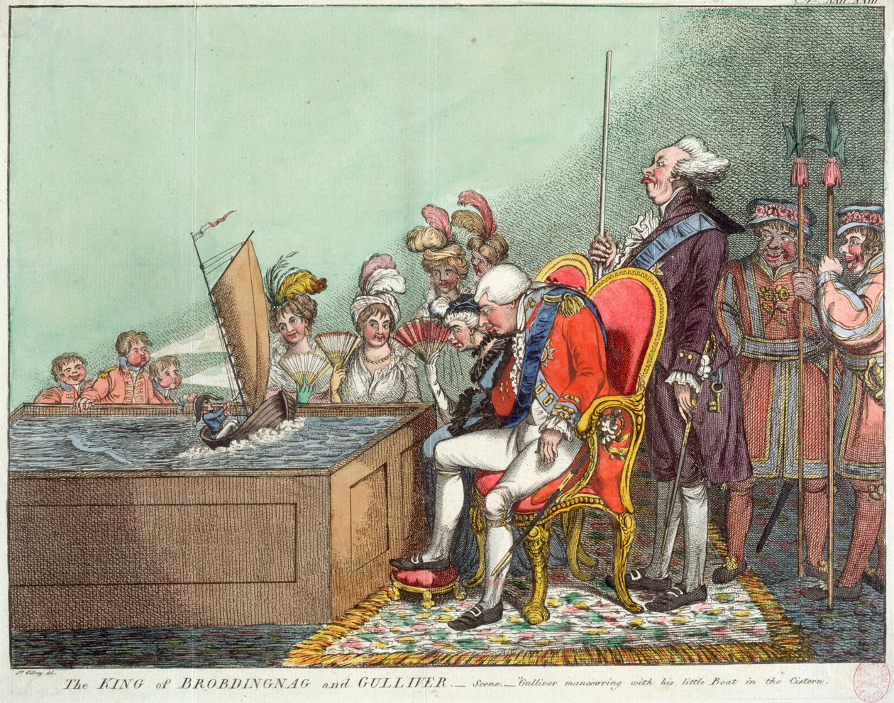 The King of Brobdingnag and Gulliver, after 1804 (engraving) by James Gillray