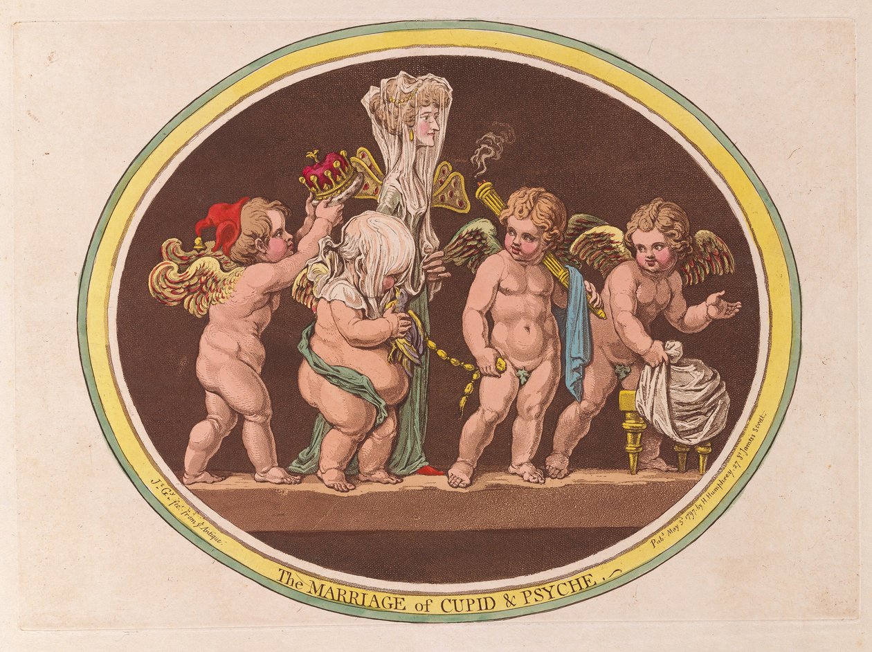 The Marriage of Cupid & Psyche, pub. 1797 by James Gillray