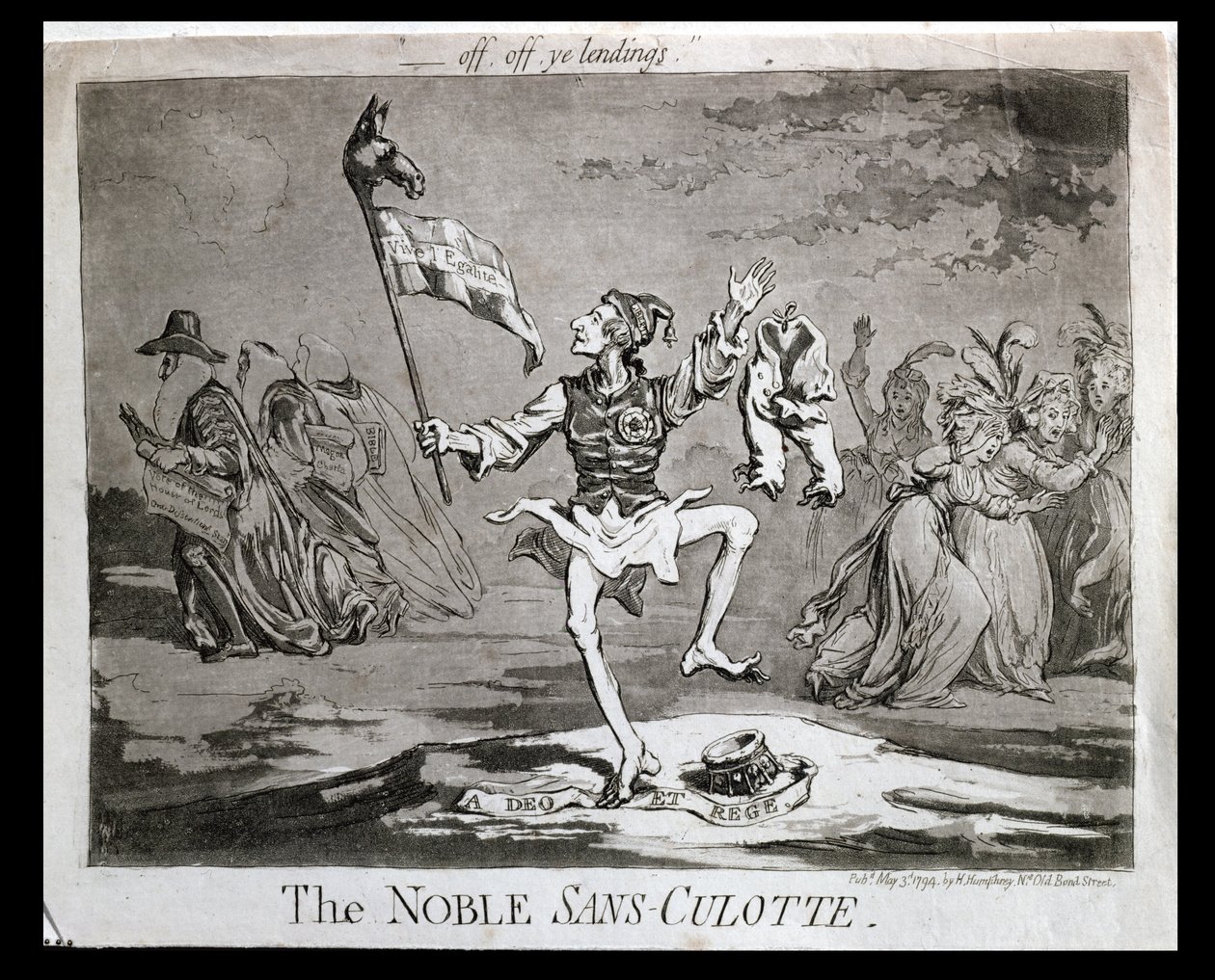 The Noble Sans-Culotte, published by Hannah Humphrey in 1794 by James Gillray