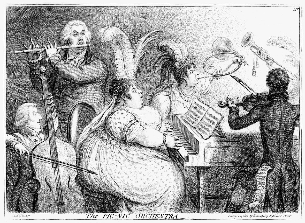 The Pic-Nic Orchestra, James Gilray by James Gillray