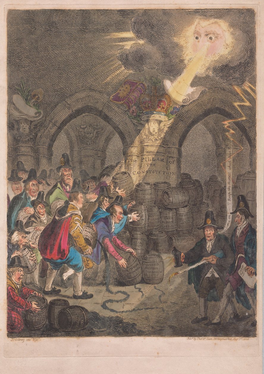 The Pillar of the Constitution, pub. 1835 by James Gillray
