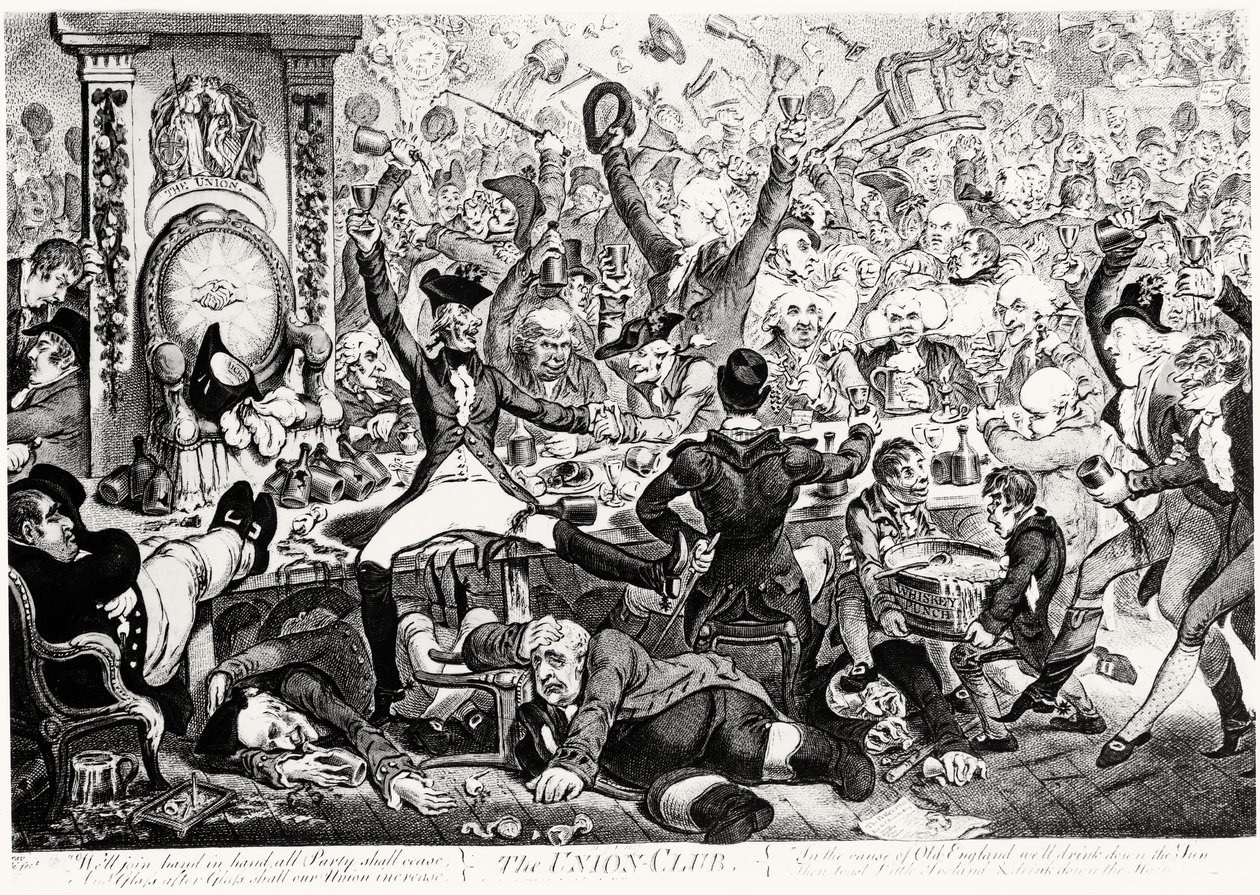 The Union Club, 1801 by James Gillray