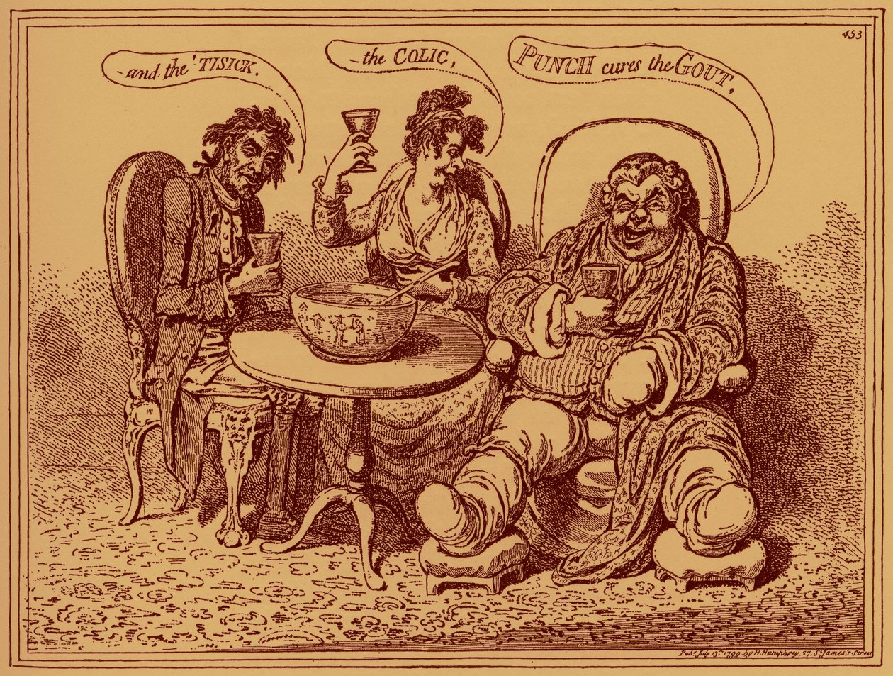 The ravages of strong drink - caricature by James Gillray