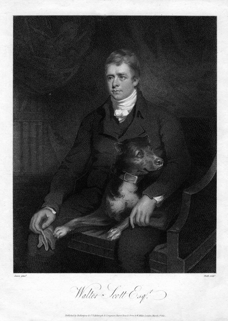 Sir Walter Scott, 1st Baronet, prolific Scottish historical novelist and poet, 1810 by James Heath