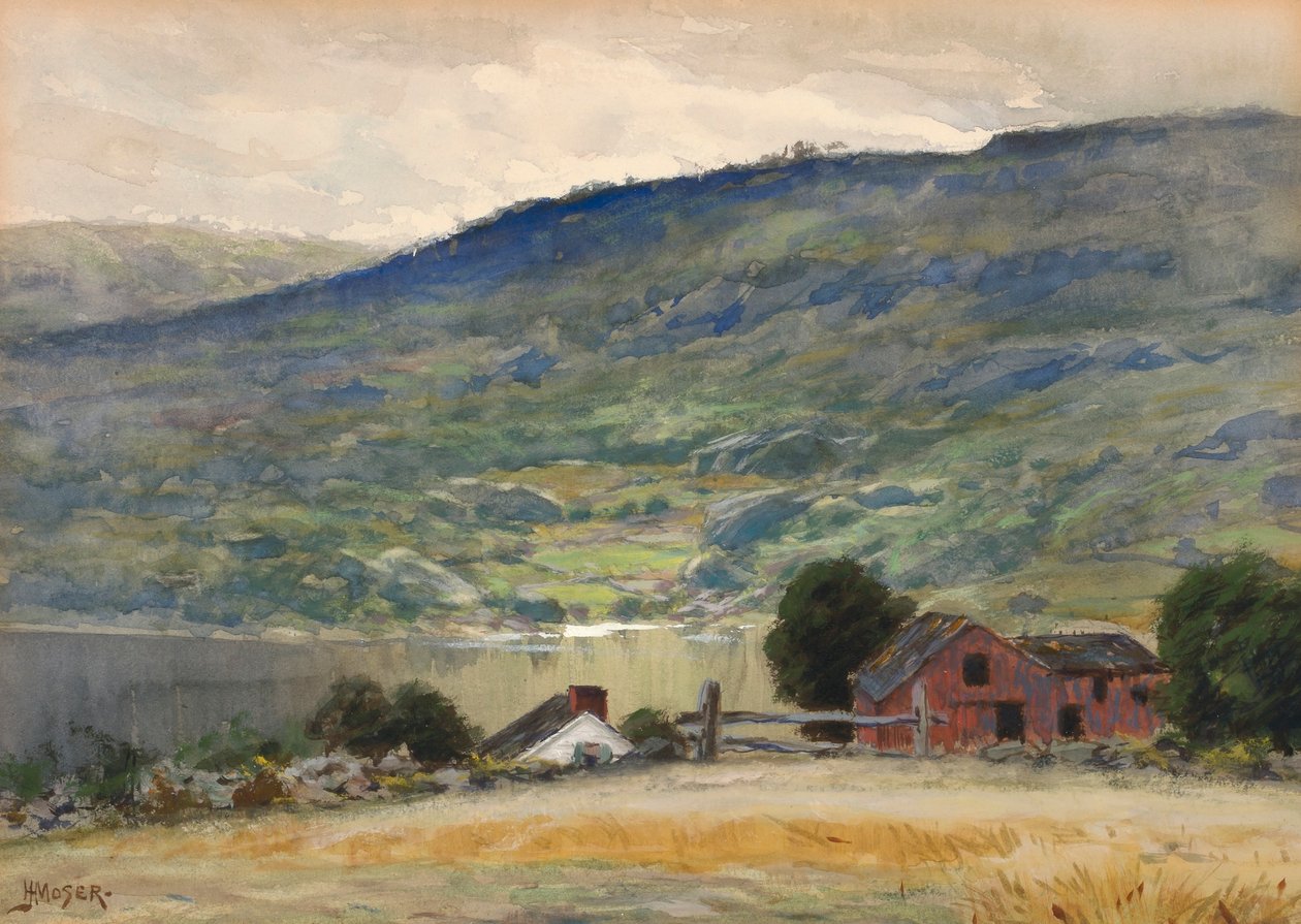 Hill and Lake by James Henry Moser