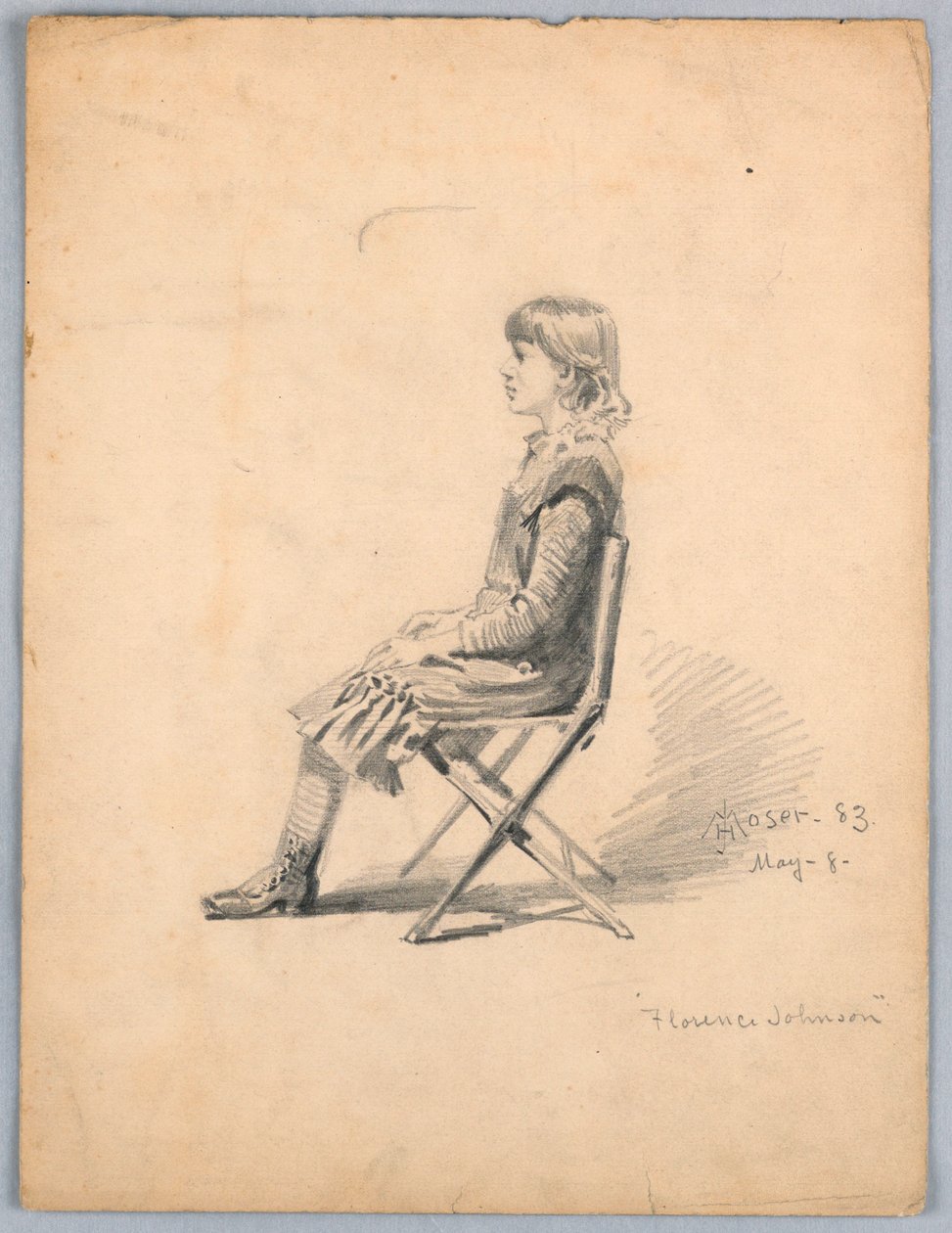 Portrait of Florence Johnson by James Henry Moser