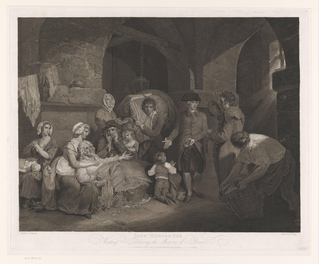 John Howard Visiting a Family in Prison by James Hogg
