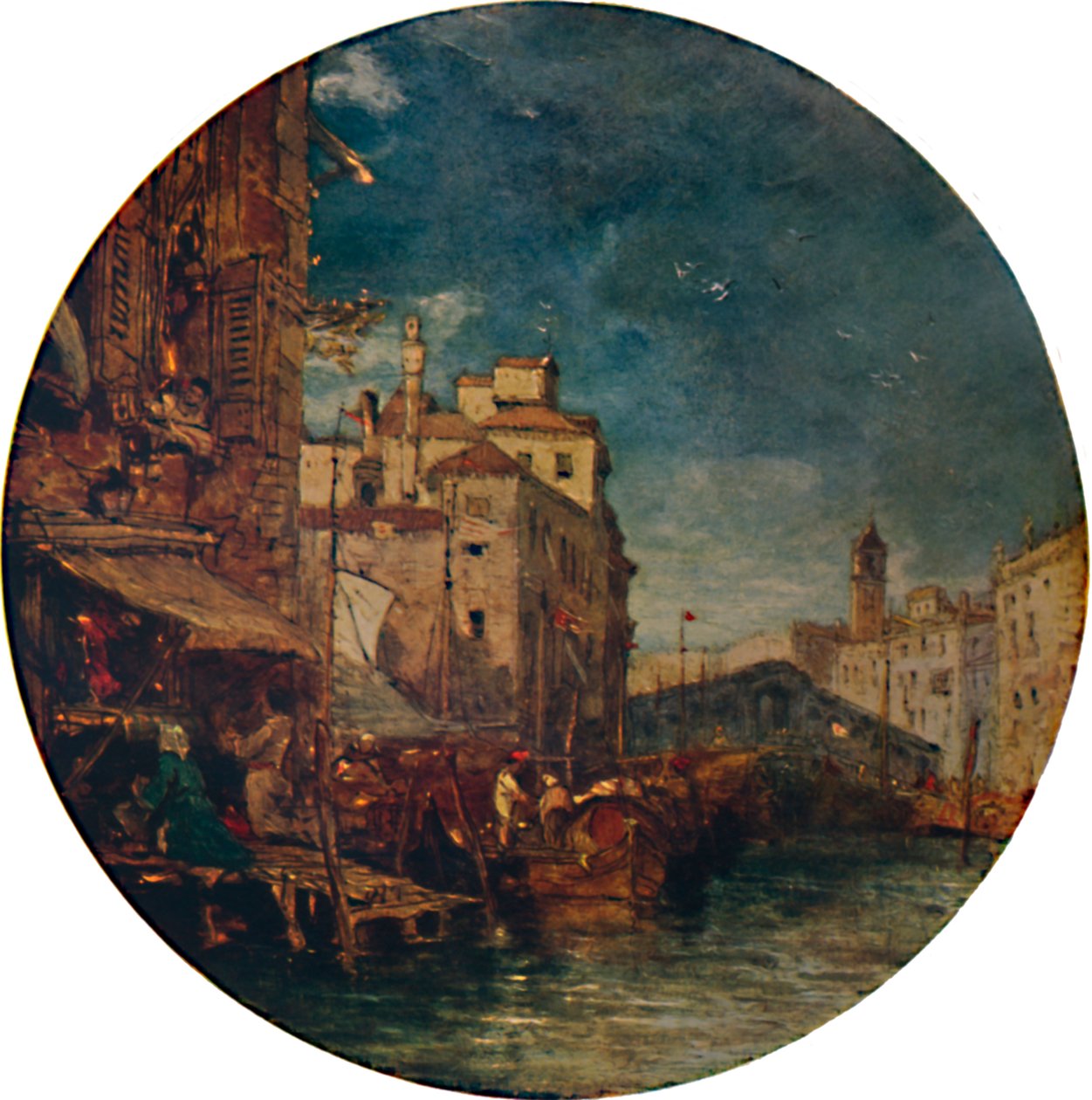 A View on the Grand Canal, Venice, with the Rialto in the Distance, 1850, 1935 by James Holland