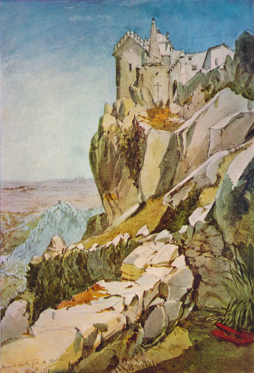 Sketch in Portugal, Moorish Castle from the Penha, Moorish Castle, Mafra by James Holland