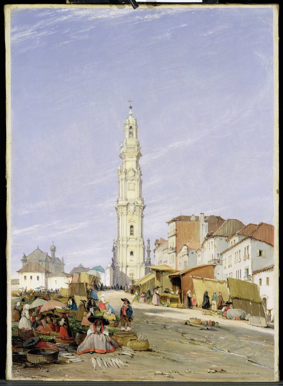 Torre dos Clerigos, Oporto, Portugal, 1837 by James Holland