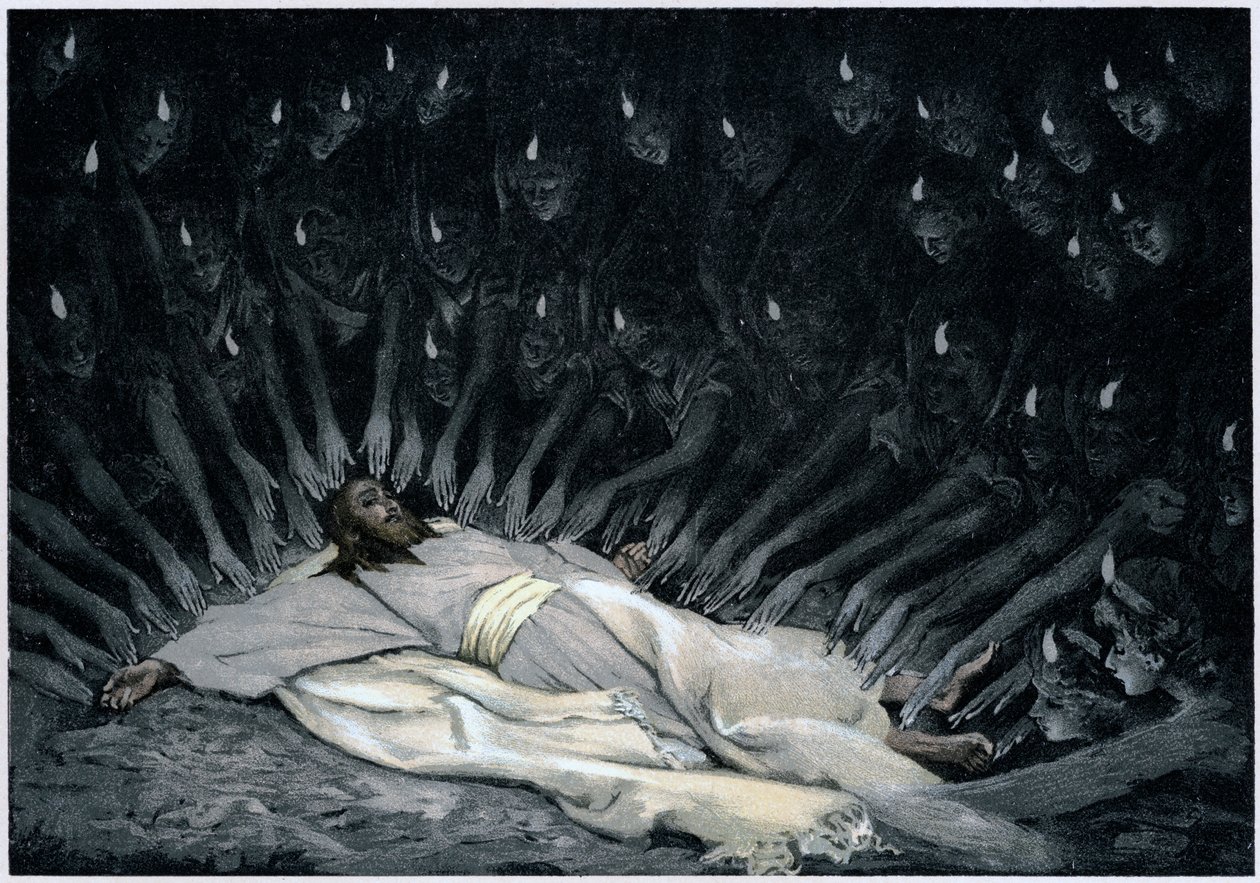 Angels ministering to Jesus after the Devil has left him by James Jacques Joseph Tissot