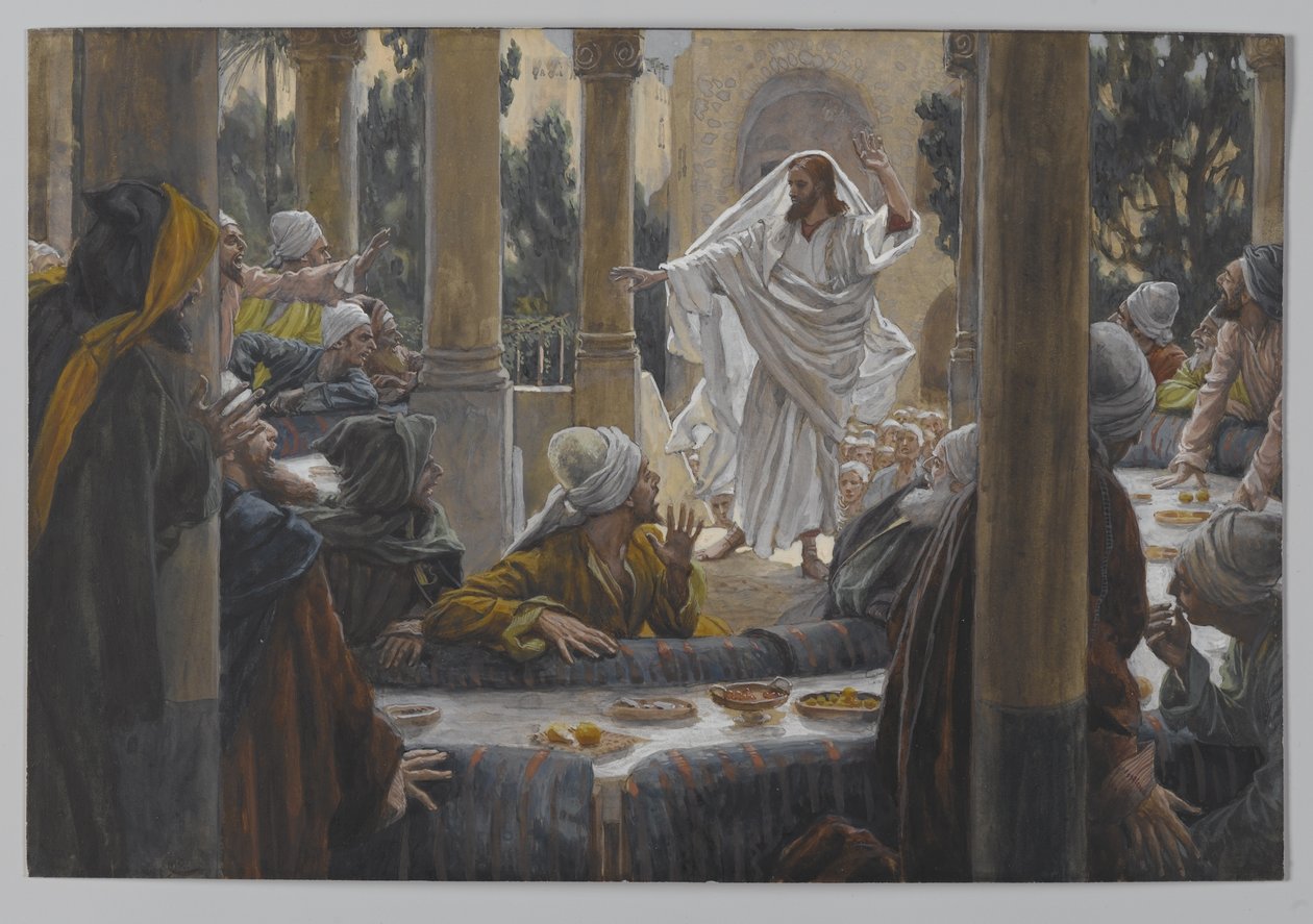 Curses against the Pharisees, illustration from The Life of Our Lord Jesus Christ by James Jacques Joseph Tissot