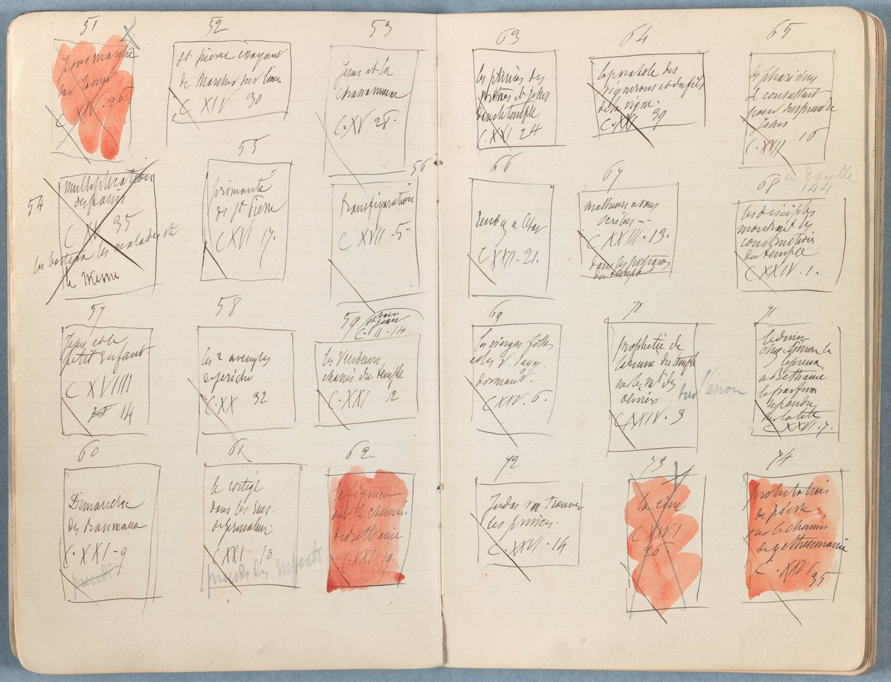 Pages from an album of Sketches for The Life of Our Lord Jesus Christ by James Jacques Joseph Tissot