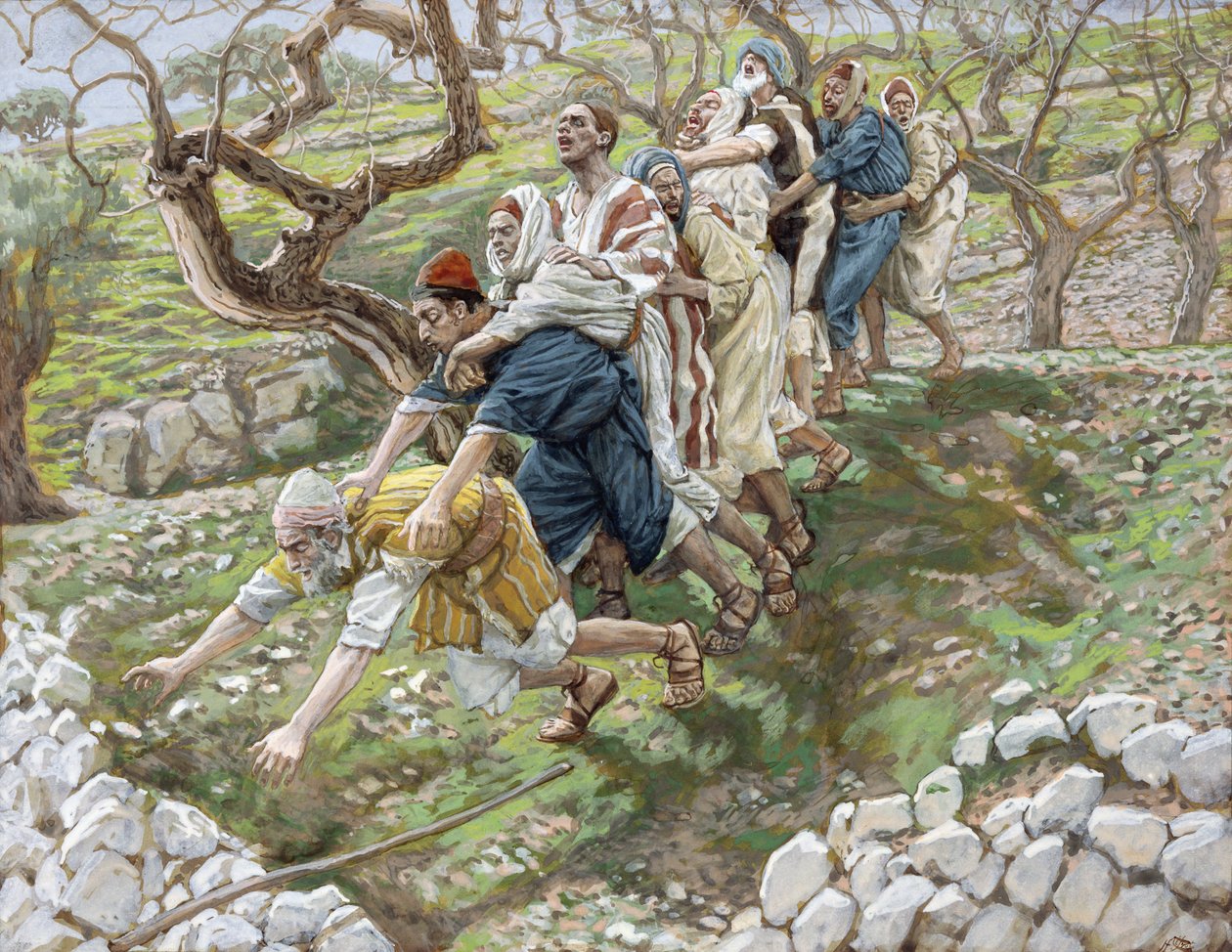 The Blind Leading the Blind, illustration for The Life of Christ, c.1886-94 by James Jacques Joseph Tissot