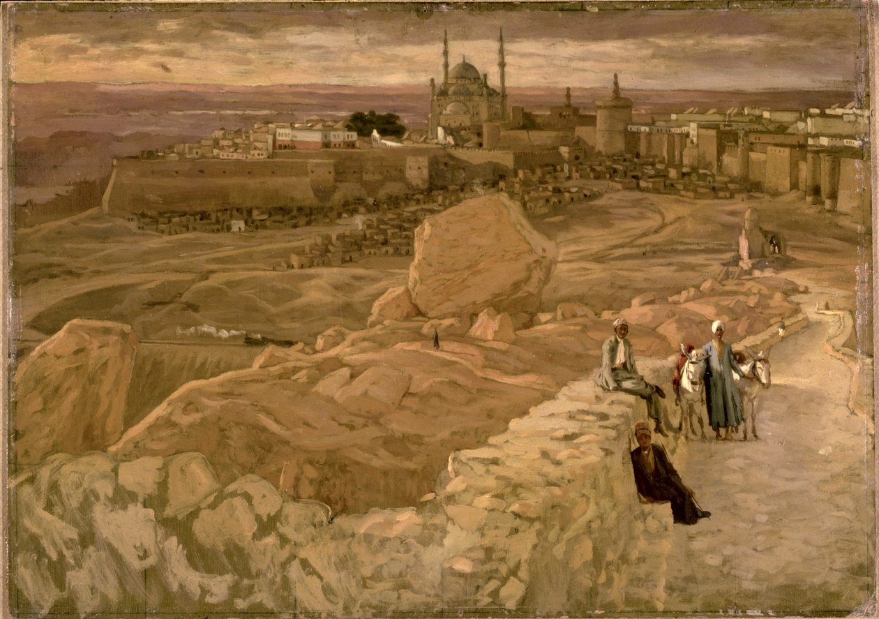 The Citadel, Cairo, seen from the Mokattam looking south east by James Jacques Joseph Tissot