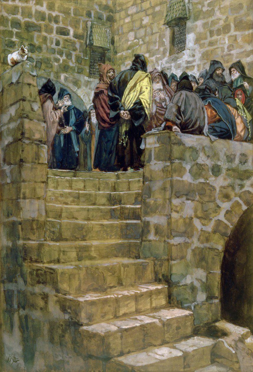 The Evil Counsel of Caiaphas, illustration for The Life of Christ by James Jacques Joseph Tissot