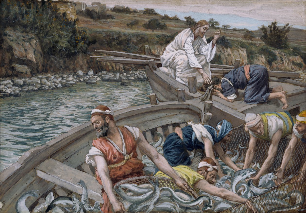 The First Miraculous Draught of Fish, illustration for The Life of Christ, c.1886-94 by James Jacques Joseph Tissot