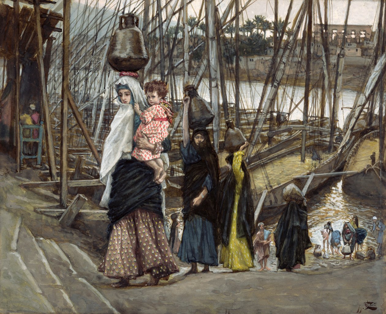 The Sojourn, Egypt, illustration for The Life of Christ, c.1886-94 by James Jacques Joseph Tissot