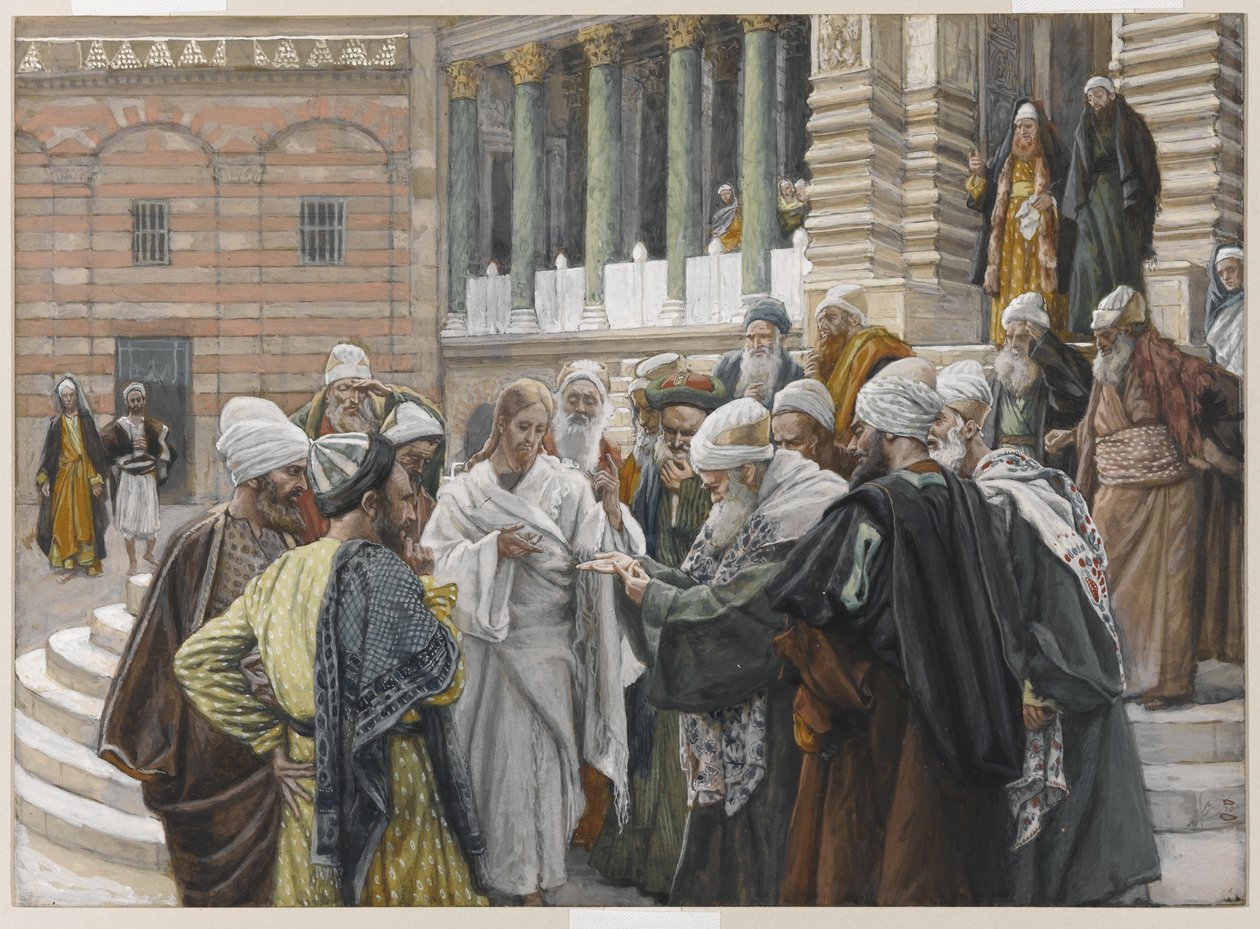 The Tribute Money, illustration from The Life of Our Lord Jesus Christ by James Jacques Joseph Tissot