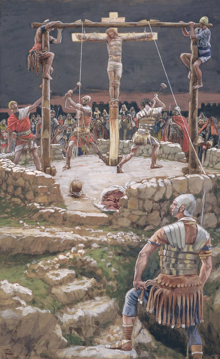The Wedging of the Cross, illustration for The Life of Christ, c.1886-94 by James Jacques Joseph Tissot