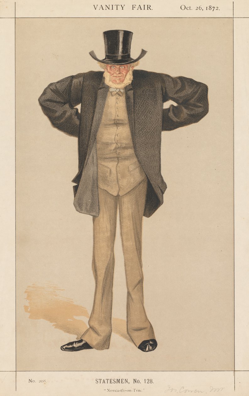 Vanity Fair: Statesman, No. 128 Newcastle-on-Tyne, 1872 by James Jacques Joseph Tissot