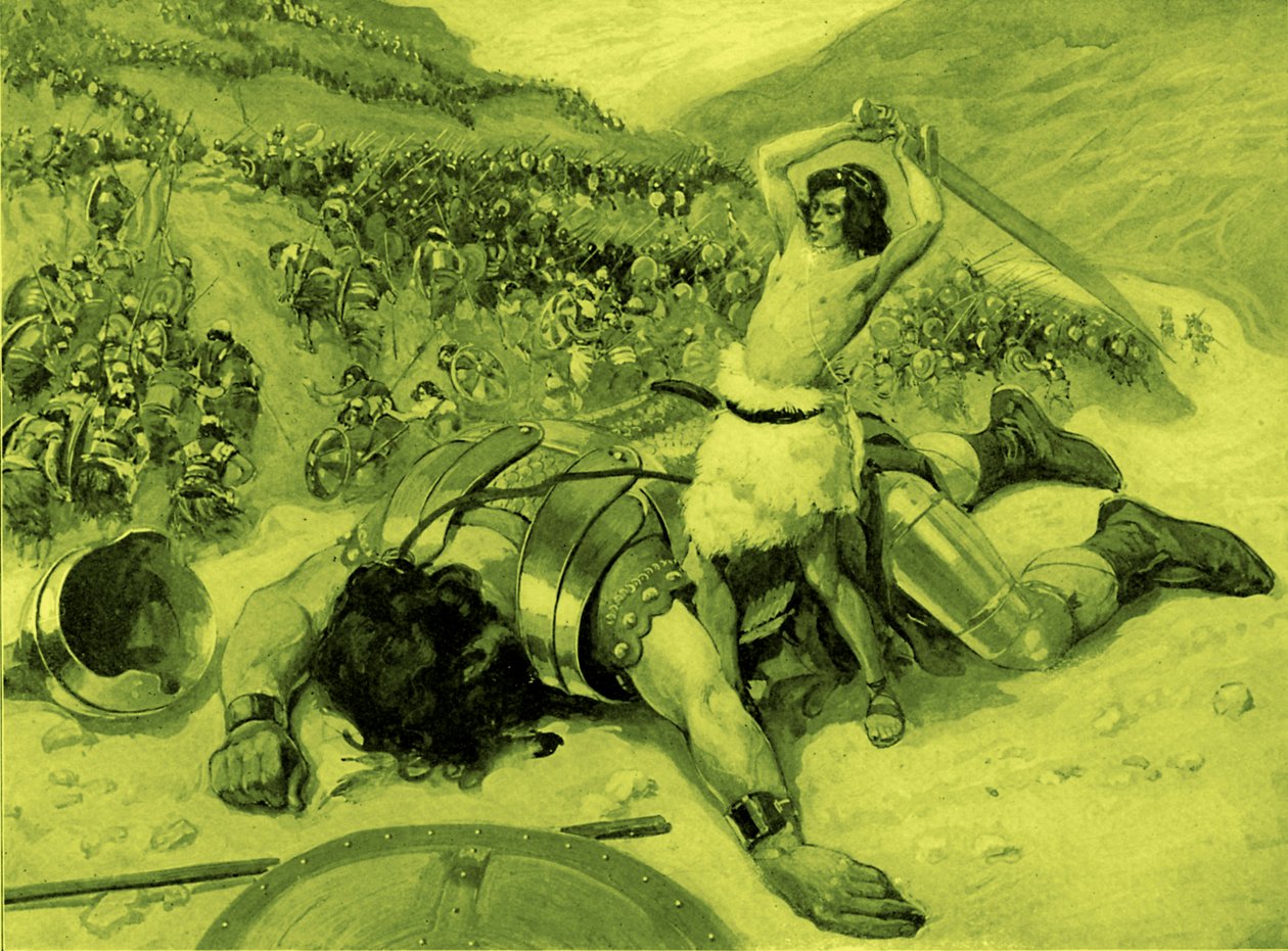David Cuts Off the Head of Goliath by James Jacques Joseph after Tissot