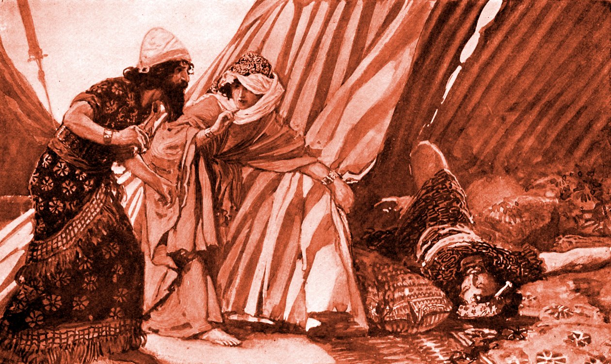 Jael Showing Barak Sisera Lying Dead by James Jacques Joseph after Tissot