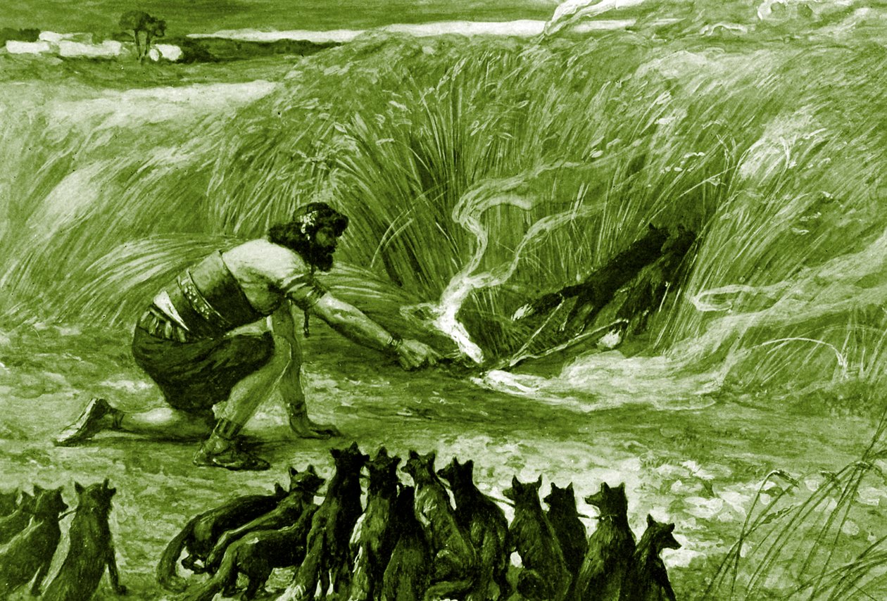 Samson and the Foxes by James Jacques Joseph after Tissot