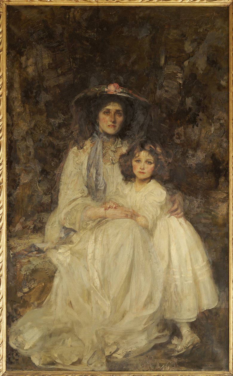 Lady Dickson-Poynder and her Daughter Joan, c.1905 by James Jebusa Shannon
