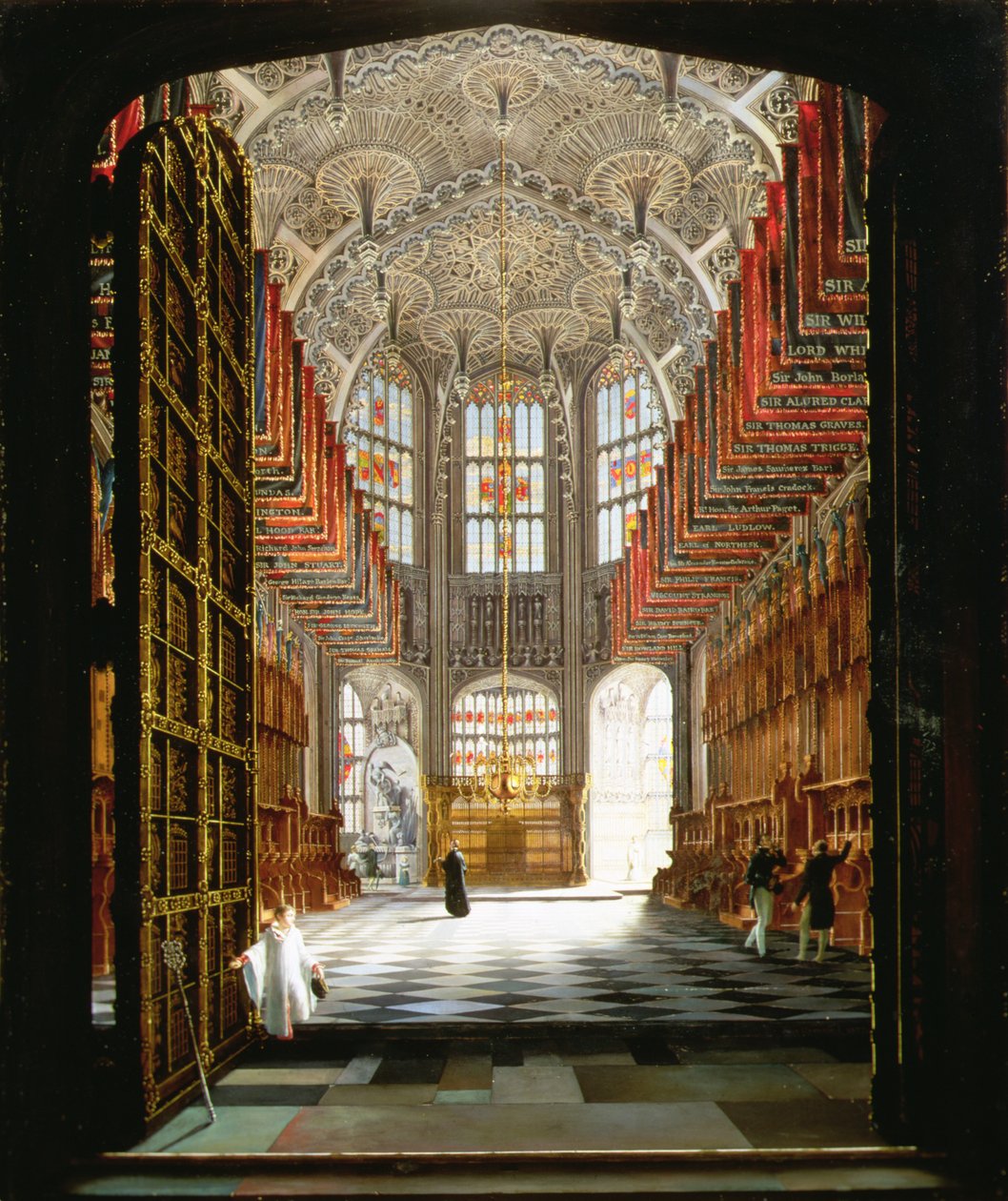 Interior of the Chapel of Henry VII, Westminster Abbey by James John Harwood