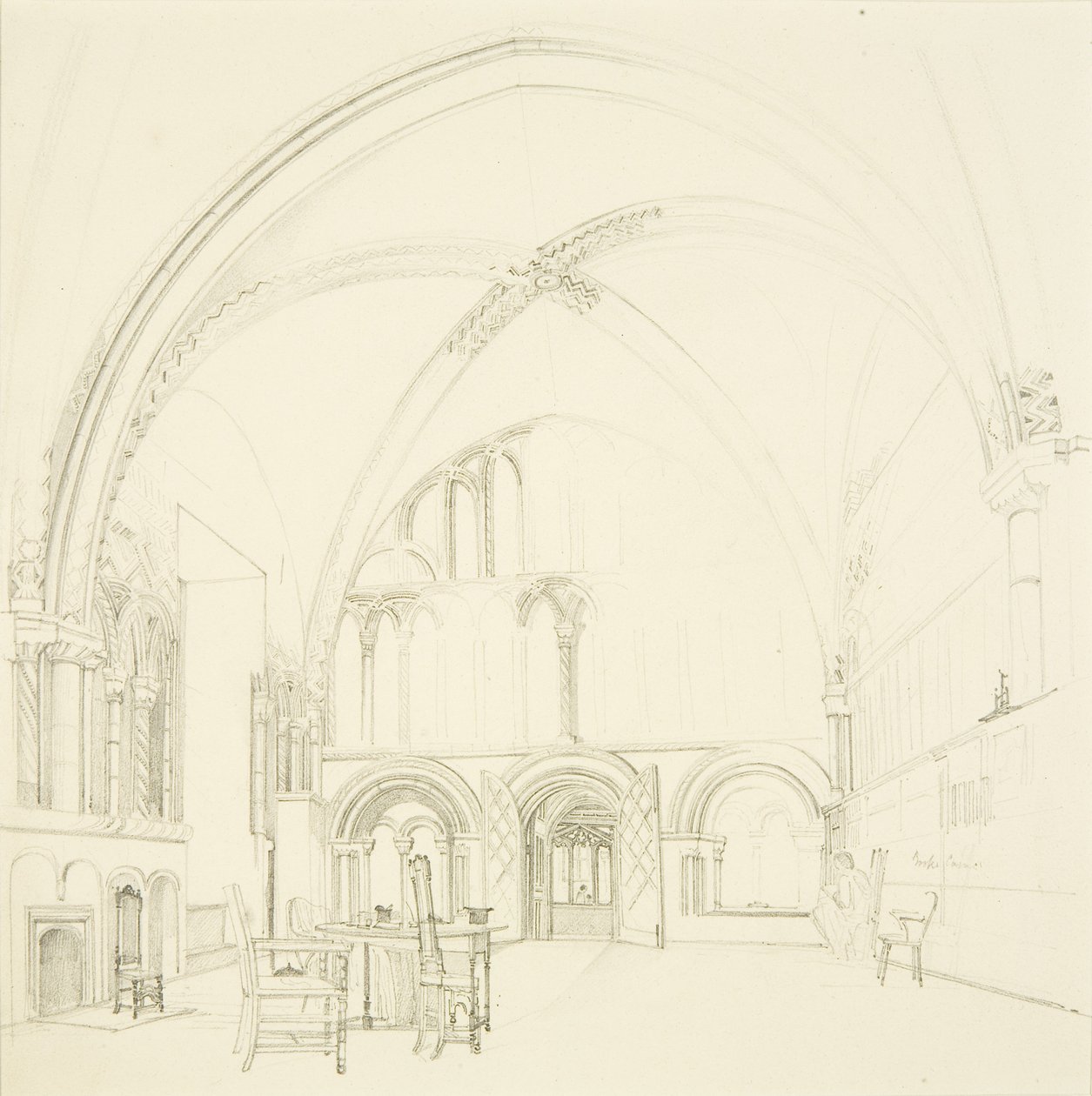 Interior of the Chapter House of Bristol Cathedral by James Johnson