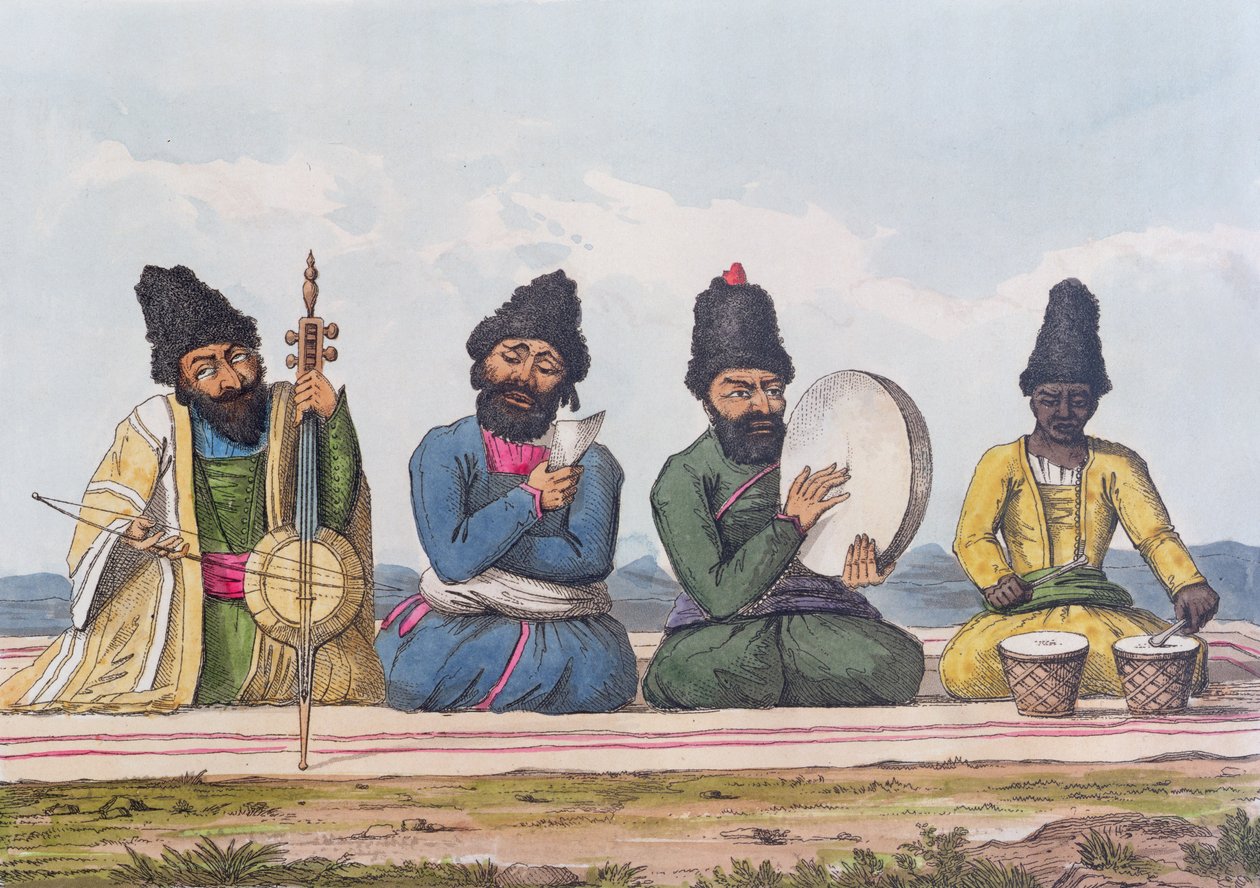 Persian Musicians from A Second Journey through Persia 1810-16, engraved by Theodore H.A. Fielding, 1818 by James Justinian Morier