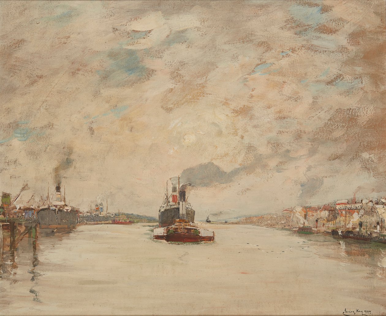 Westering Sun, River Clyde by James Kay